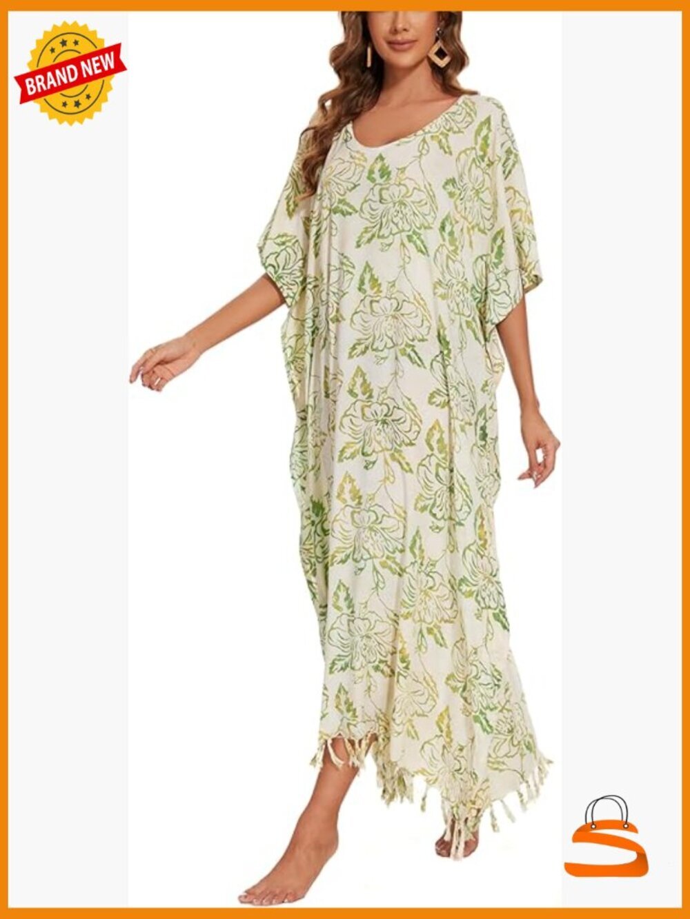 Plus Size Long Maxi Caftan Kaftan Dress Loungewear Rayon Loose Fit